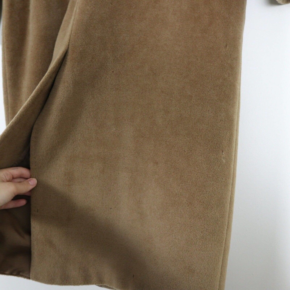 Max Mara US 6 Wool Coat Camel Tan Double Breasted Oversize - Picture 10 of 12